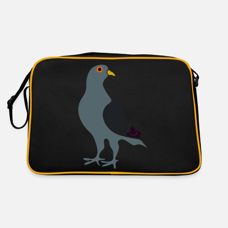 Graue Taube Retro Tasche