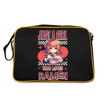Just A Girl Who Loves Ramen - Retro Bag - black/gold - Back