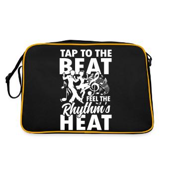 Tap To The Beat Feel The Rhytm's Heat - Retro Tasche - Schwarz/Gold - Hinten