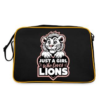 Lion Lion Animal Africa - Retro Bag - black/gold - Back