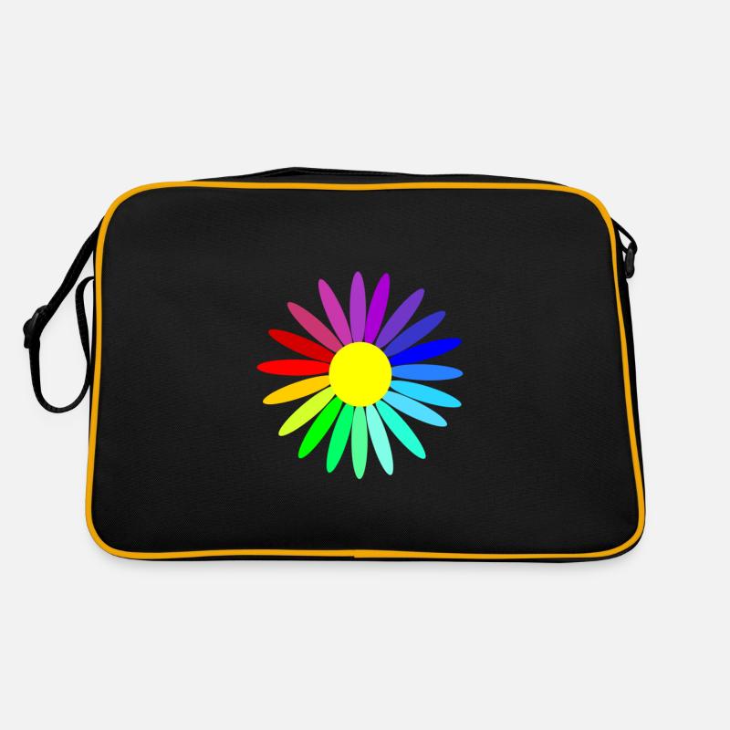 rainbow flower Retro Bag