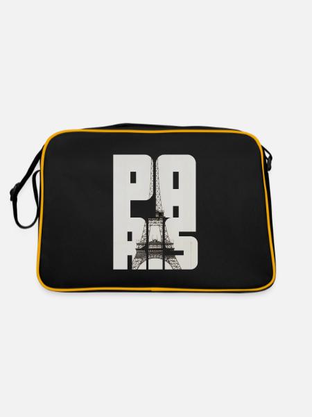 Paris Eiffel Tower - Retro Bag - black/gold - Back