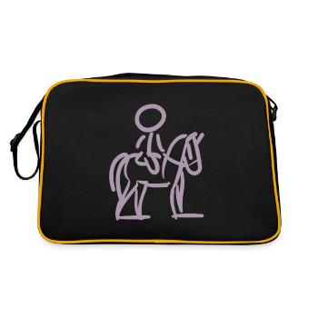 Rider sur Perd Style minimaliste - Sac Retro - noir/or - Dos