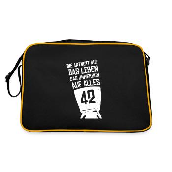 Réponse 42 - Sac Retro - noir/or - Dos