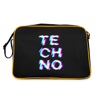 Techno Rave - Sac Retro - noir/or - Dos