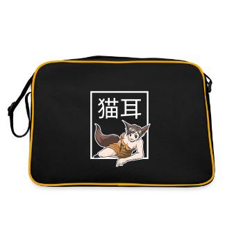 Neko Girl Kawaii - Sac Retro - noir/or - Dos
