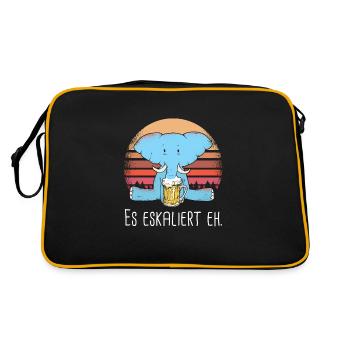 Es Eskaliert Eh - Retro Tasche - Schwarz/Gold - Hinten