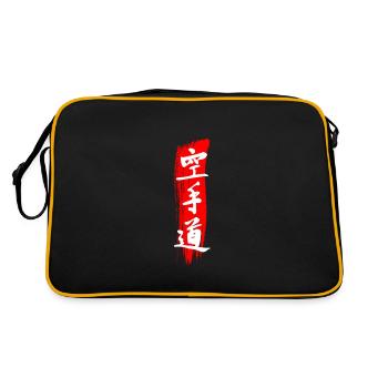 Karaté Karatéo en caractères japonais - Sac Retro - noir/or - Dos