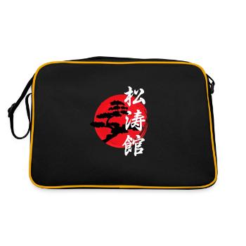 Logo d'arbre Karaté Shotokan - Sac Retro - noir/or - Dos