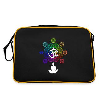 Meditation Chakra Symbols The Seven Chakras - Retro Bag - black/gold - Back