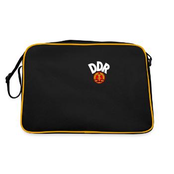 Maillot de football de la RDA - Sac Retro - noir/or - Dos
