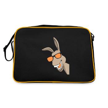 Esel - Retro Tasche - Schwarz/Gold - Hinten