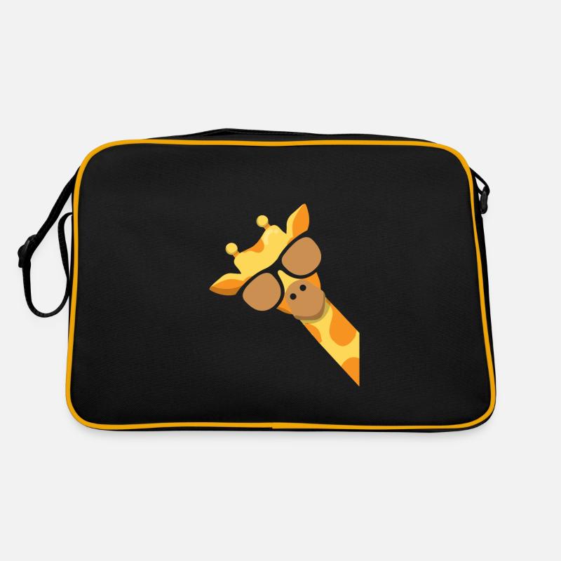 Giraffe - Retro Tasche - Schwarz/Gold