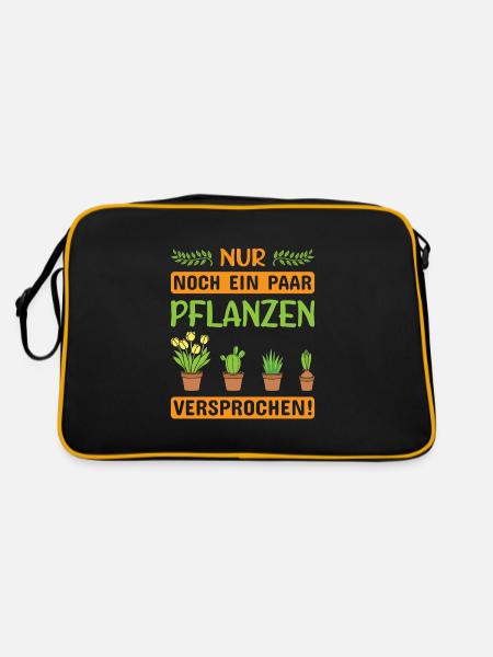 Garten Gärtner Gärtnern Gartenarbeit Gartenarbeit - Retro Tasche - Schwarz/Gold