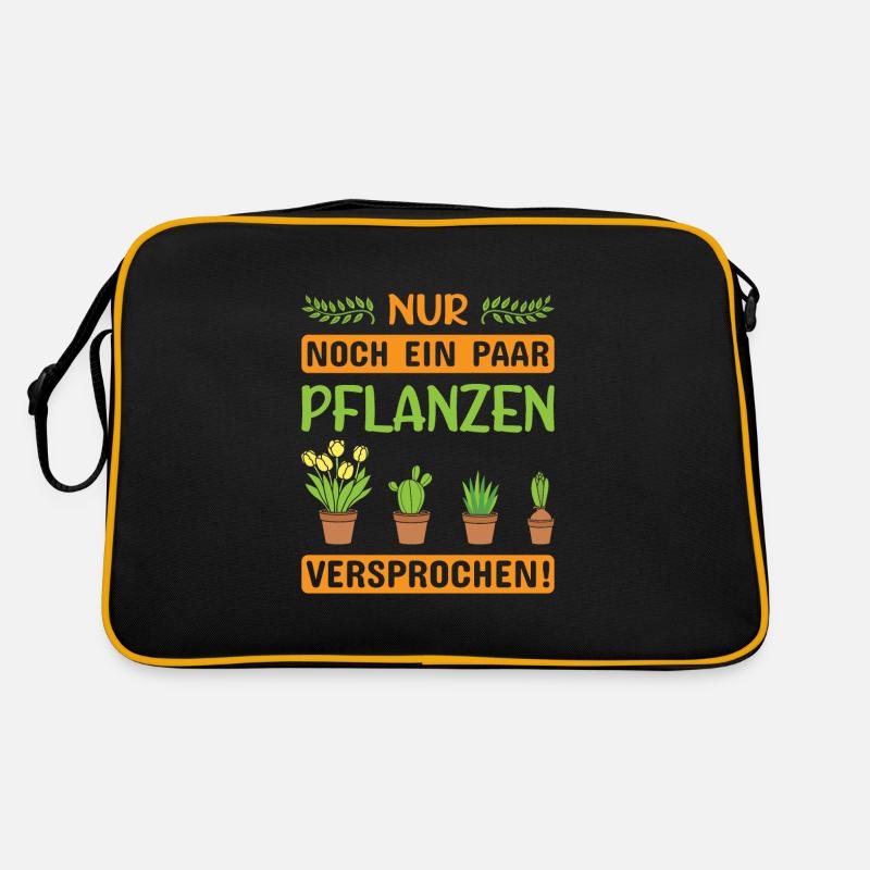Garten Gärtner Gärtnern Gartenarbeit Gartenarbeit - Retro Tasche - Schwarz/Gold