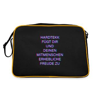 Hardtekk Tekk - Retro Tasche - Schwarz/Gold - Hinten