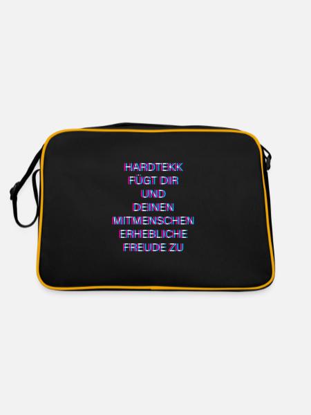 Hardtekk Tekk - Retro Tasche - Schwarz/Gold - Hinten