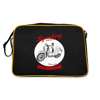 Simson Schwalbe Moped GDR - Retro Bag - black/gold - Back