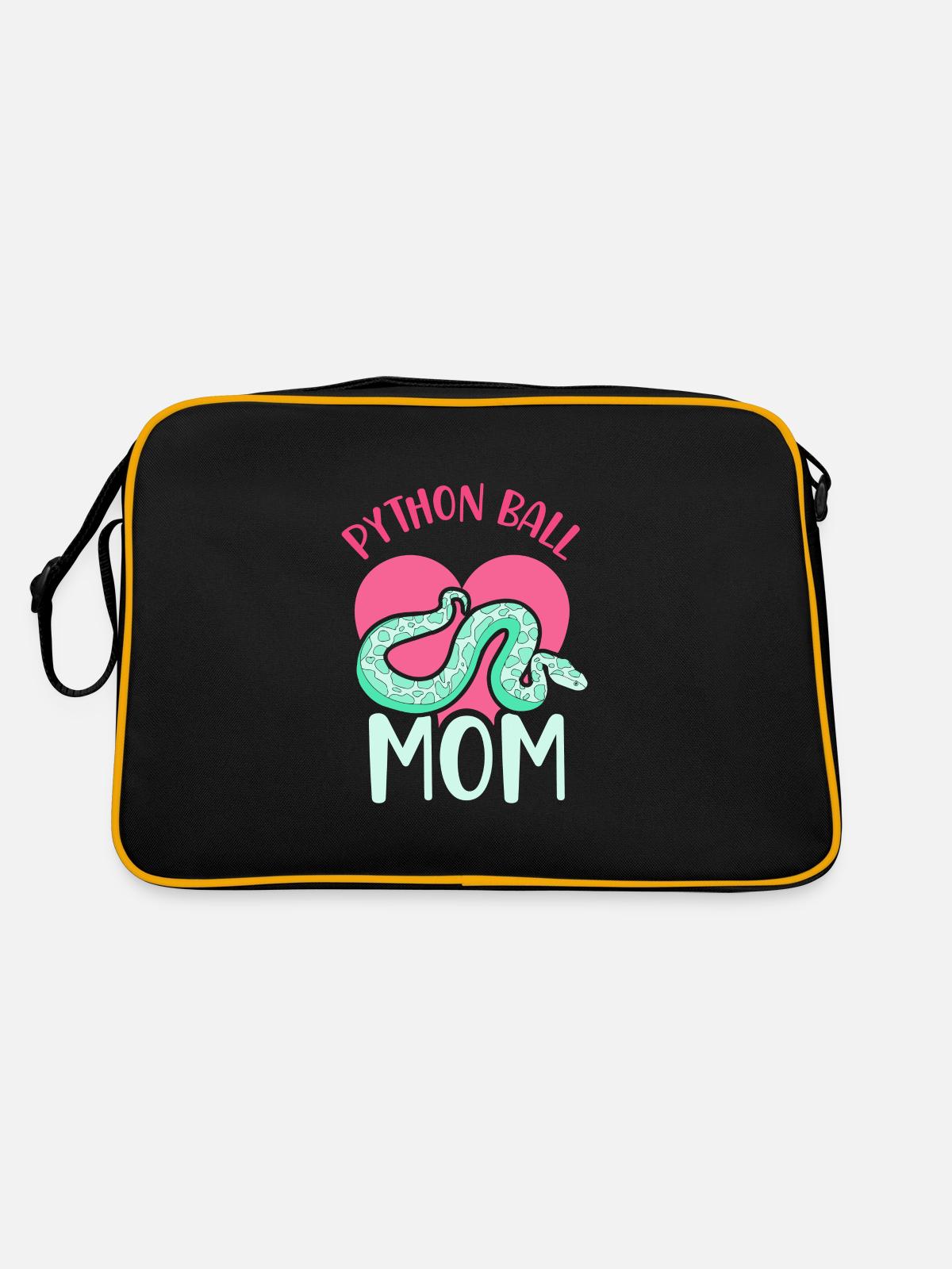 Python ball mom - Retro Tasche - Schwarz/Gold - Hinten