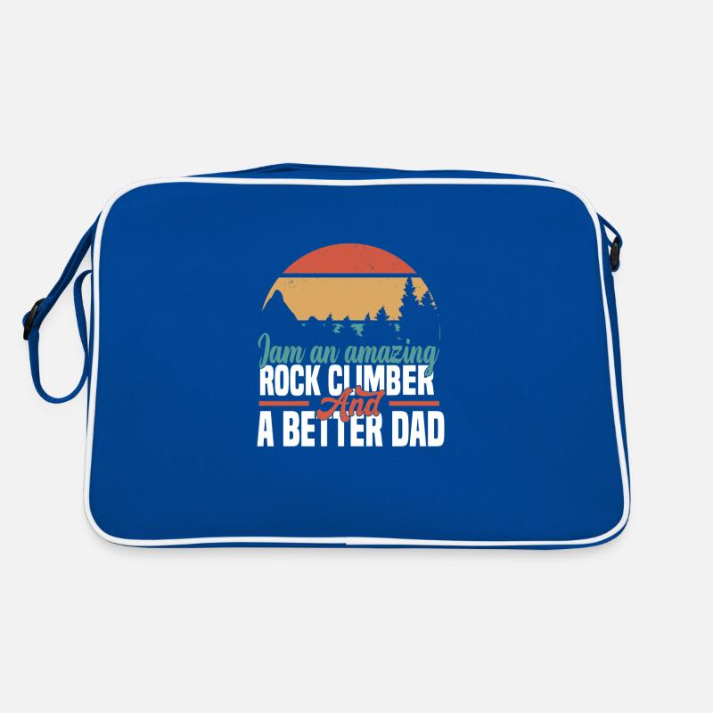 I am an amazing rock climber and a better dad Retro Tasche