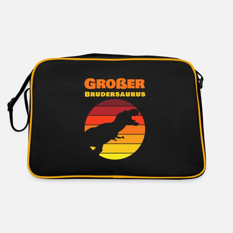 Großer Bruder Brudersaurus - Retro Tasche - Schwarz/Gold