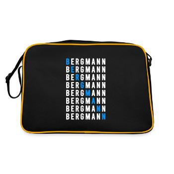 Bergmann - Retro Tasche - Schwarz/Gold - Hinten