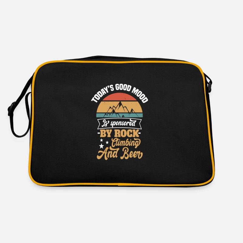 sponsored by rock climbing and beer Retro Tasche