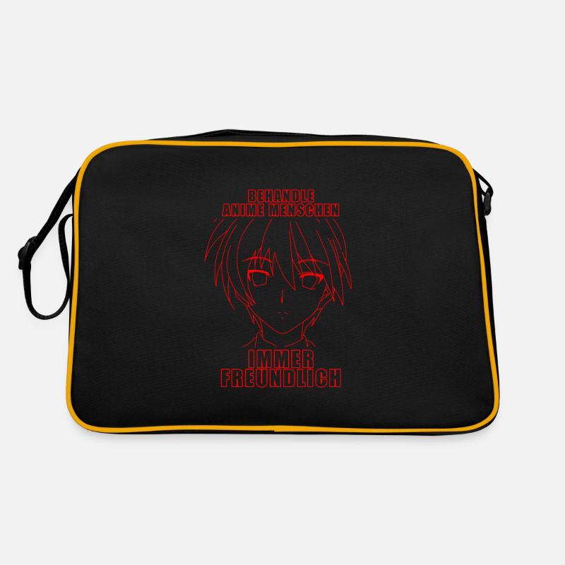 Behandle Anime Menschen immer freundlich Retro Tasche