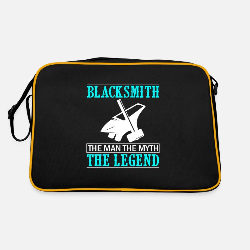 Blacksmith The man the myth the legend - Retro Tasche - Schwarz/Gold
