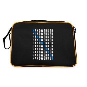 Handwerker - Retro Tasche - Schwarz/Gold - Hinten