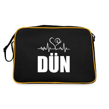 Heartbeat Dün - Retro Tasche - Schwarz/Gold - Hinten