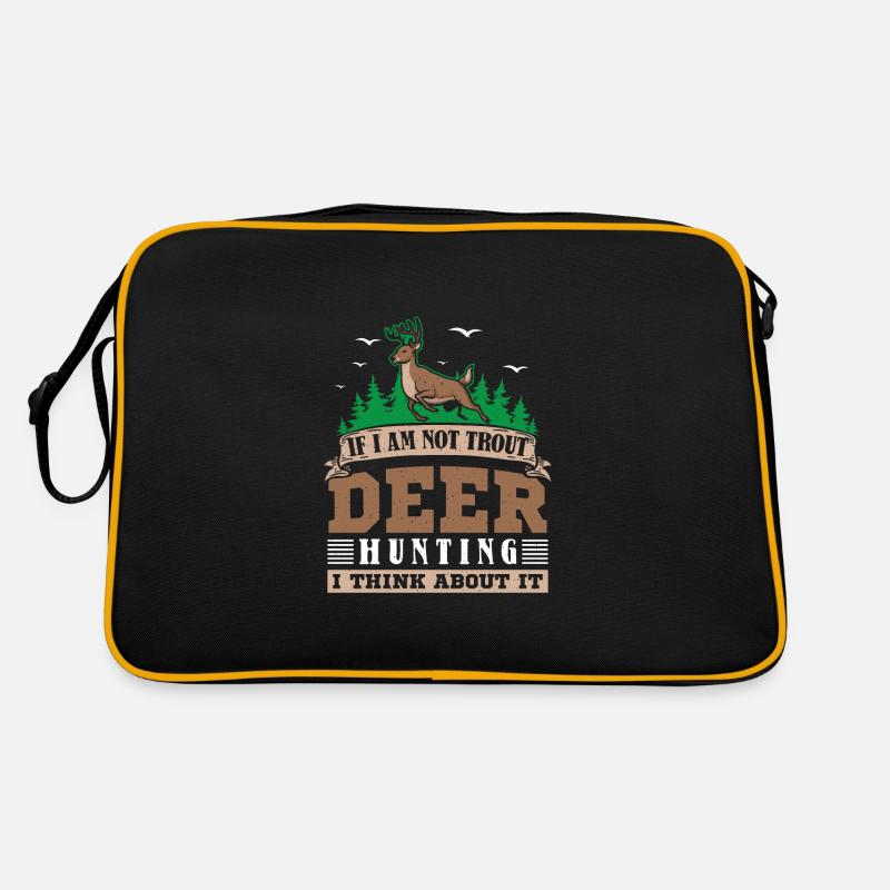 If I Am Not trout Deer Hunting i think about it Retro Tasche