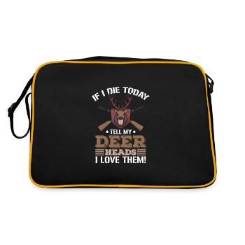 I’ve heard a deer joke, I’d have a buck - Retro Tasche - Schwarz/Gold - Hinten
