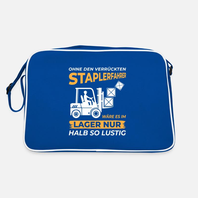 Lagerarbeiter Logistiker Stapler Staplerfahrer Retro Tasche