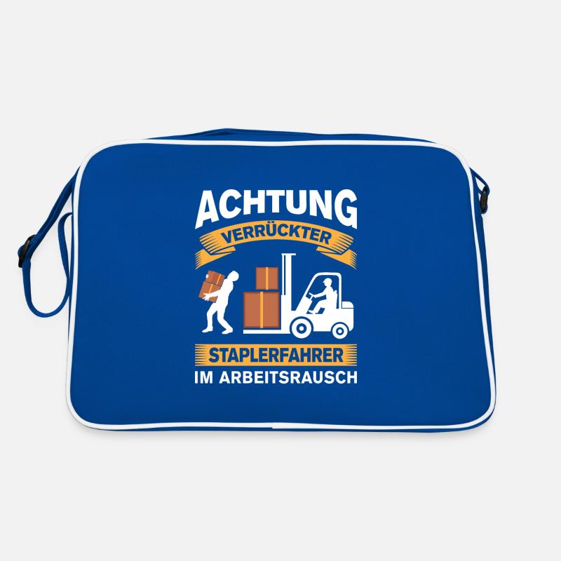 Lagerarbeiter Logistiker Stapler Staplerfahrer Retro Tasche