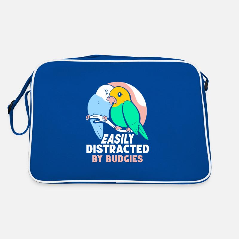 Easily Distracted By budgies Retro Tasche