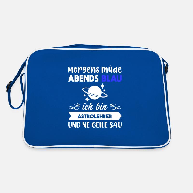 Morgens Müde Abends Blau Astrolehrer Retro Tasche