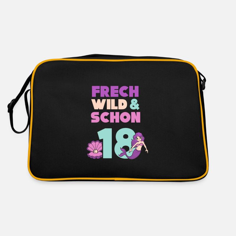18 Jahre Geburtstag Meerjungfrau Retro Tasche