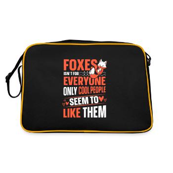 foxes isn´t for everyone - Retro Tasche - Schwarz/Gold - Hinten