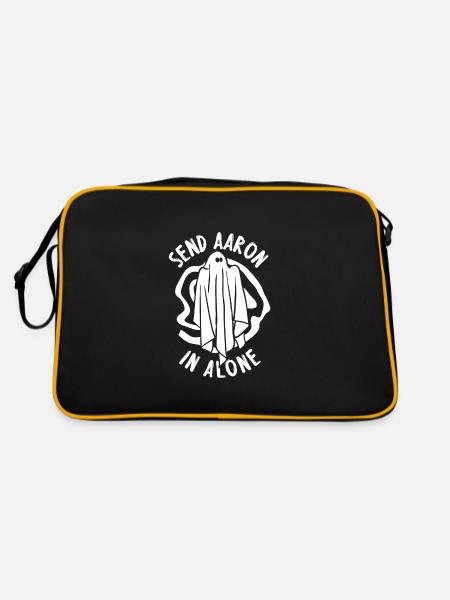 Send Aaron alone - Retro Tasche - Schwarz/Gold - Hinten
