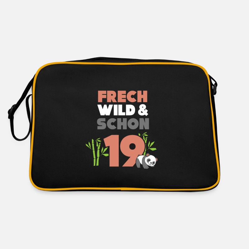 19 Jahre Geburtstag Panda Retro Tasche