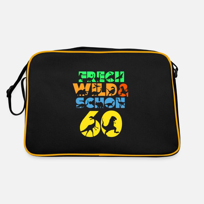 Geschenk 60 Jahre Geburtstag Mann Dinosaurier Retro Tasche