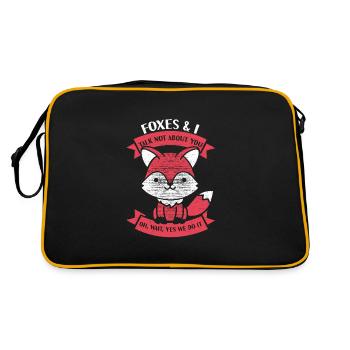 Foxes & I talk not about you - Retro Tasche - Schwarz/Gold - Hinten