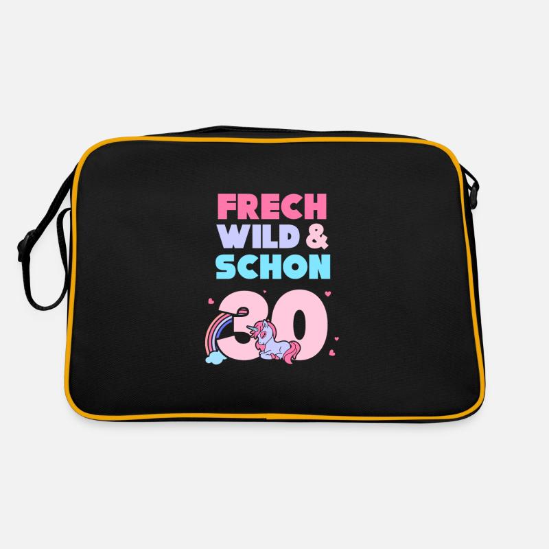 Geschenk 30 Jahre Geburtstag Mann Einhorn Retro Tasche