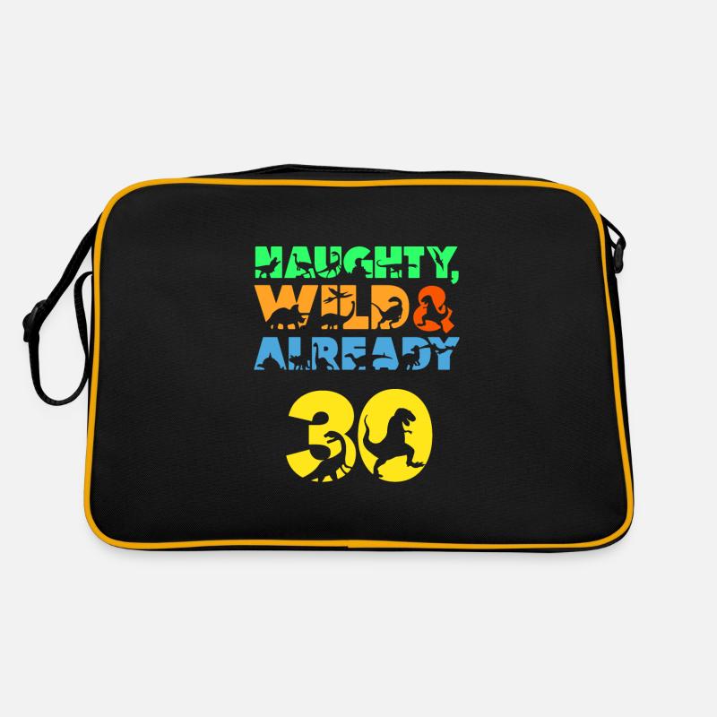 Geschenk 30 Jahre Geburtstag Mann Dinosaurier Retro Tasche