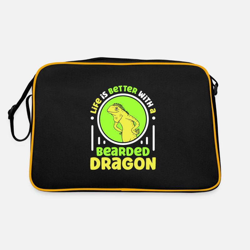 Life is better with a Bearded Dragon Retro Tasche