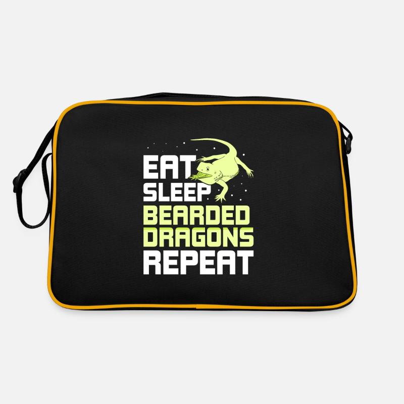 Eat Sleep Bearded Dragons Repeat Retro Tasche