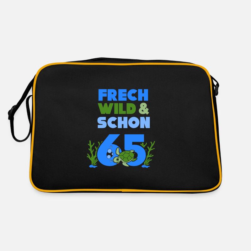 Geschenk 65 Jahre Geburtstag Frau Schildkröte Retro Tasche