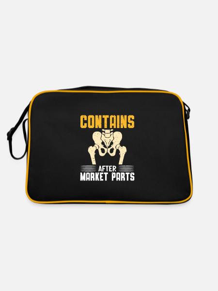 contains after market parts - Retro Tasche - Schwarz/Gold - Hinten