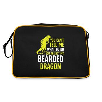 do you are not my Bearded Dragon - Retro Tasche - Schwarz/Gold - Hinten